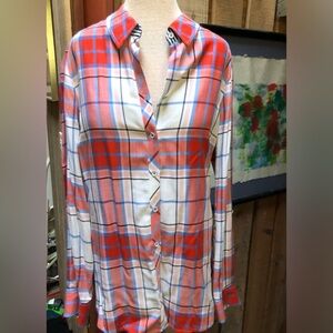NWOT! Gorgeous plaid Foxcroft Tunic length shirt!!!